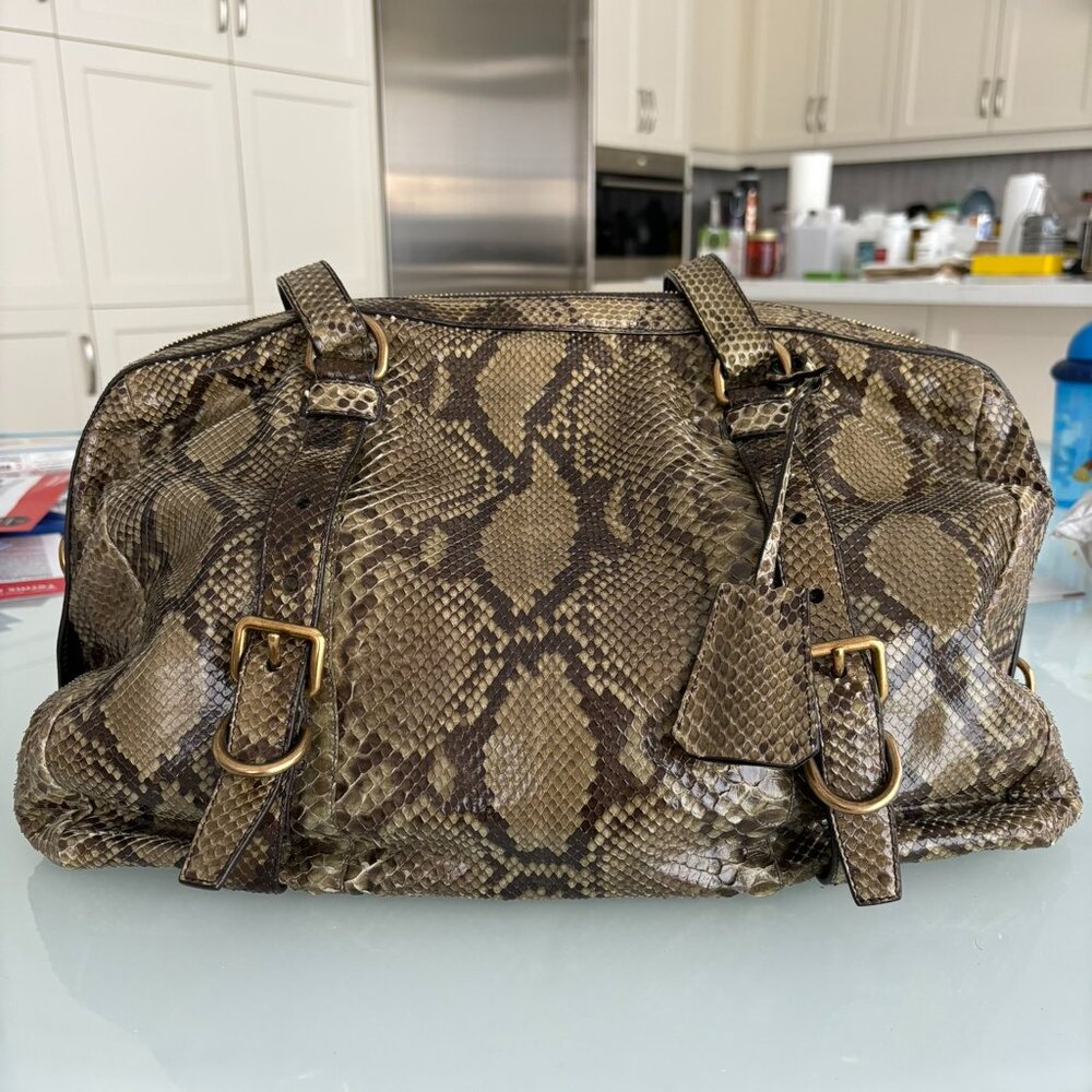 Prada Python Swarovski Shoulder Bag BL0579 Pitone Pietre - Picture 2 of 12